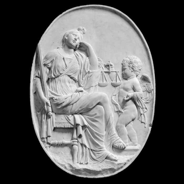 Médaillon de la Justice - Reproduction d’une sculpture du Musée du Louvre, Paris