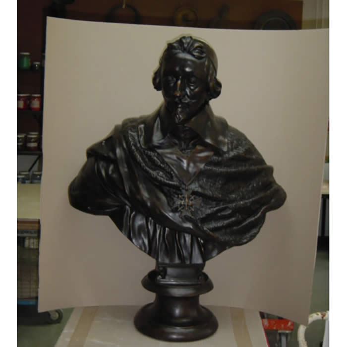 Bust of the cardinal de Richelieu - Reproduction d’une sculpture de la Bibliothèque Mazarine, Paris