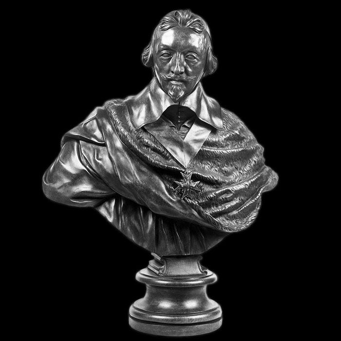 Bust of the cardinal de Richelieu - Reproduction d’une sculpture de la Bibliothèque Mazarine, Paris