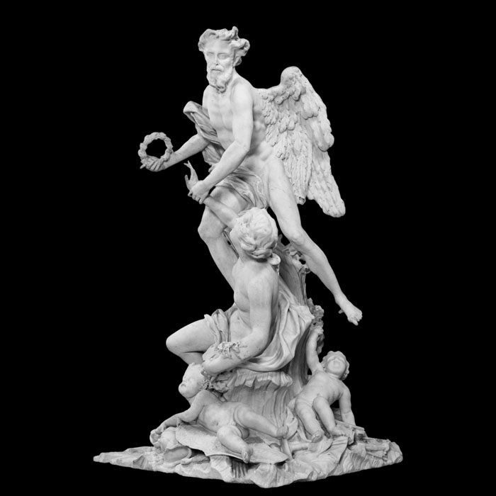 Genius of the Arts lifted by Time - Reproduction d’une sculpture du Musée du Louvre, Paris