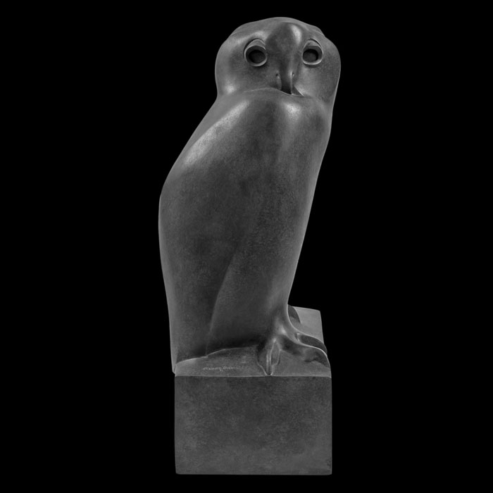 Grand-duc patine bronze - Reproduction d’une sculpture du Musée François Pompon, Saulieu