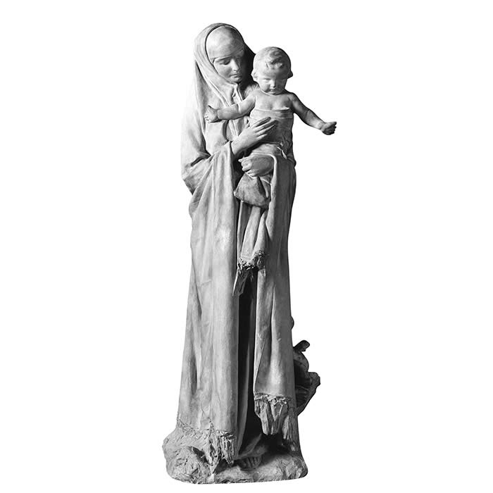 Vierge à l’Enfant - Reproduction d’une sculpture du Musée des Monuments français, Paris