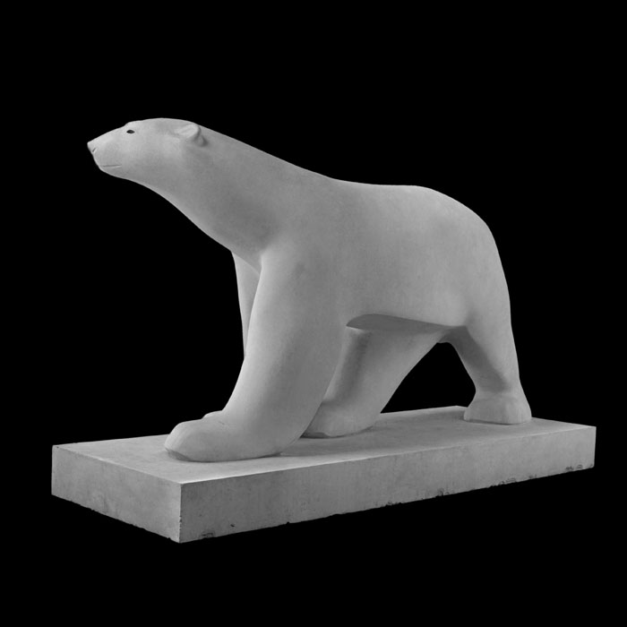 Grand Ours blanc - Reproduction d’une sculpture du Musée d’Orsay, Paris