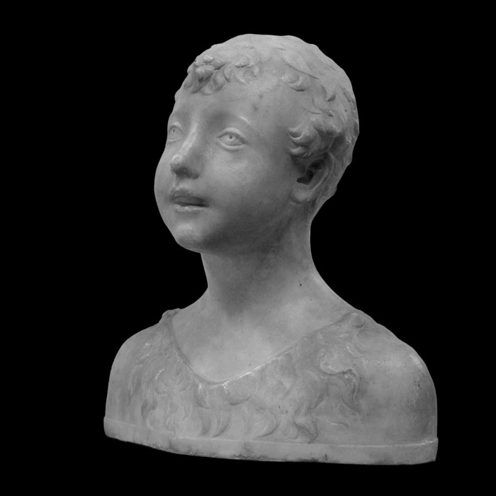 Buste de saint Jean-Baptiste enfant - Renaissance - Reproduction d’une sculpture du Musée du Louvre, Paris
