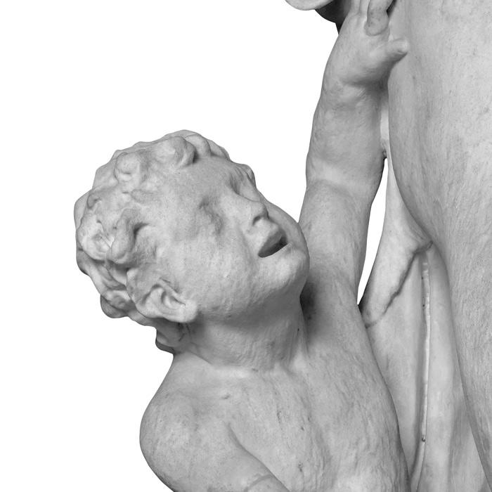 Bacchus et jeune satyre - Renaissance - Reproduction d’une sculpture du Musée du Louvre, Paris