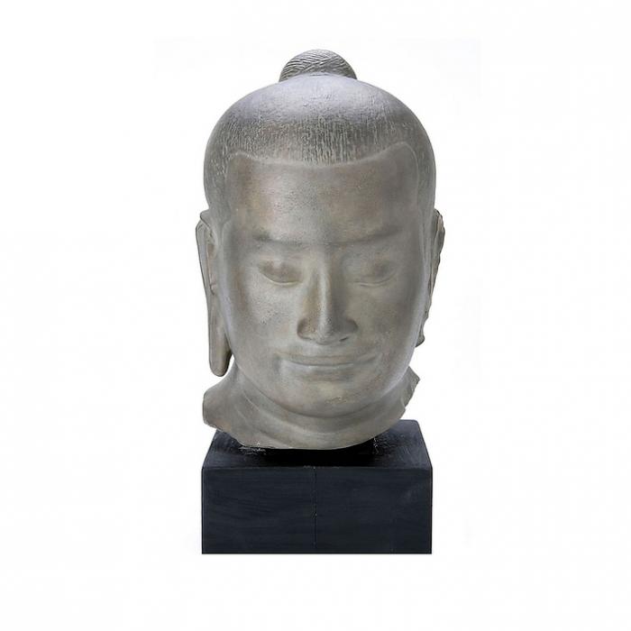 Tête de Jayavarman VII - Art asiatique - Reproduction d’une sculpture du Musée national des Arts asiatiques - Guimet, Paris