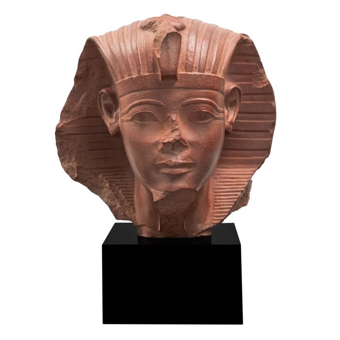 Tête de sphinx, sans doute du roi Aménophis II - Antiquités égyptiennes - Reproduction d’une sculpture du Musée du Louvre, Paris