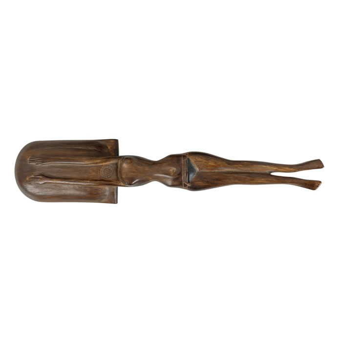 Cuillère à fard en forme de jeune fille nageant - Antiquités égyptiennes - Reproduction d’une sculpture du Musée du Louvre, Paris