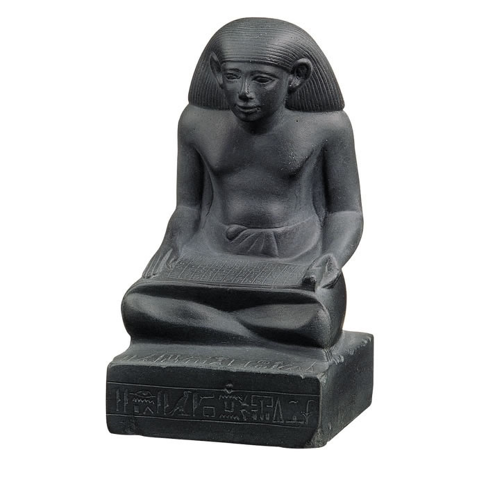 Scribe Iay, chef du trésor - Antiquités égyptiennes - Reproduction d’une sculpture du Musée du Louvre, Paris