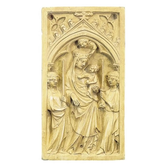 Bas-relief d’une Vierge glorieuse - Moyen Âge - Reproduction d’une sculpture du Musée Antoine Vivenel, Compiègne