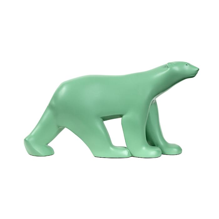 Small polar bear - Reseda green - Reproduction d’une sculpture du Musée d’Orsay, Paris