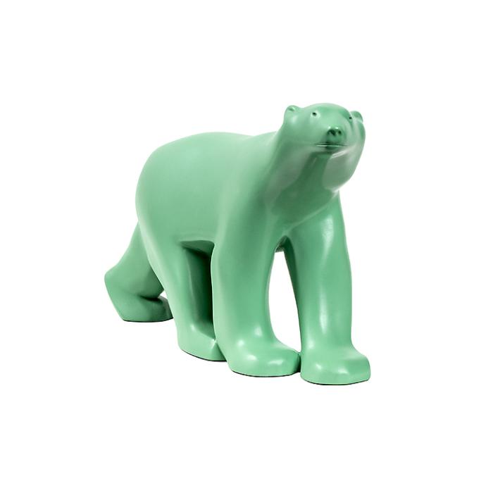 Small polar bear - Reseda green - Reproduction d’une sculpture du Musée d’Orsay, Paris