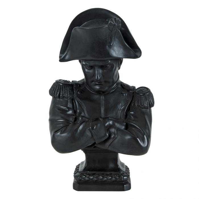 Buste de l’empereur Napoléon - Noir - Reproduction d’une sculpture du Musée national des châteaux de Malmaison et Bois-Préau
