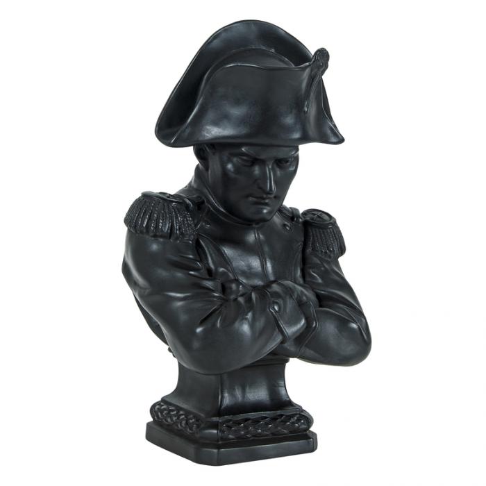 Buste de l’empereur Napoléon - Noir - Reproduction d’une sculpture du Musée national des châteaux de Malmaison et Bois-Préau