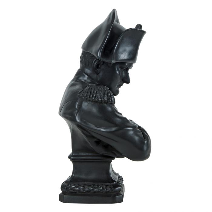 Buste de l’empereur Napoléon - Noir - Reproduction d’une sculpture du Musée national des châteaux de Malmaison et Bois-Préau