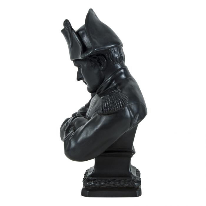 Buste de l’empereur Napoléon - Noir - Reproduction d’une sculpture du Musée national des châteaux de Malmaison et Bois-Préau