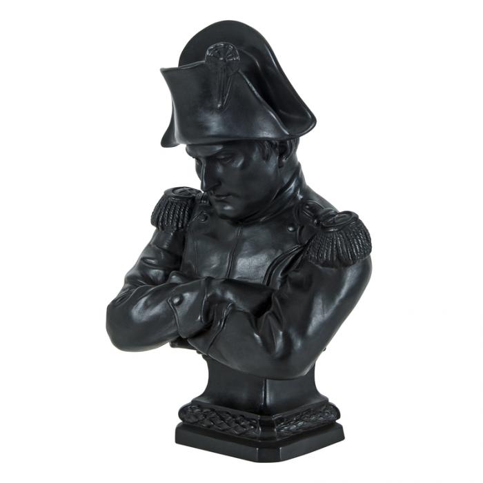 Buste de l’empereur Napoléon - Noir - Reproduction d’une sculpture du Musée national des châteaux de Malmaison et Bois-Préau