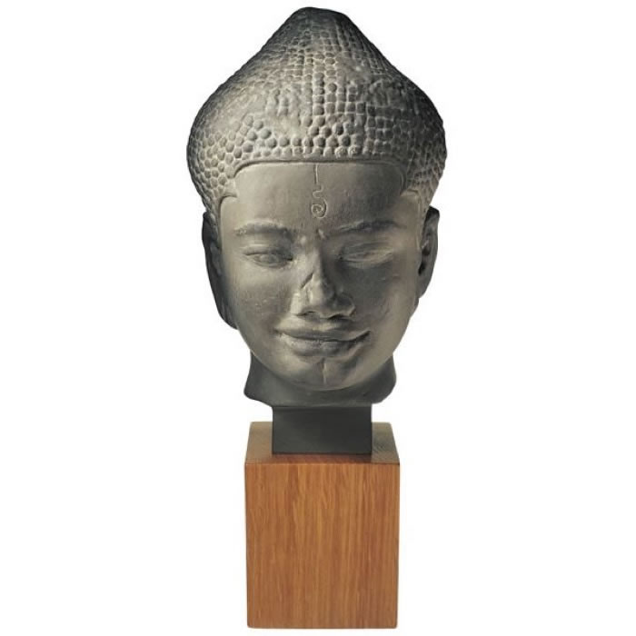 Head of the Buddha of Angkor Wat - Asian art - Reproduction d’une sculpture du Musée national des Arts asiatiques - Guimet, Paris