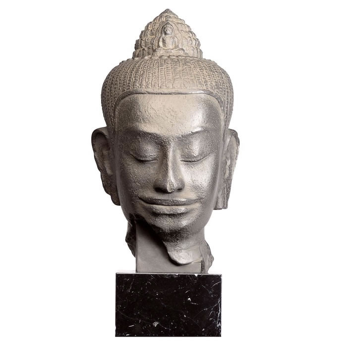 Tête du Prajnaparamita - Art asiatique - Reproduction d’une sculpture du Musée national des Arts asiatiques - Guimet, Paris