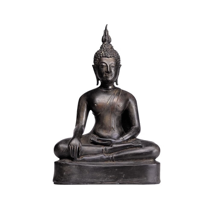 Buddha Mâravijaya - Art asiatique - Reproduction d’une sculpture du Musée national des Arts asiatiques - Guimet, Paris