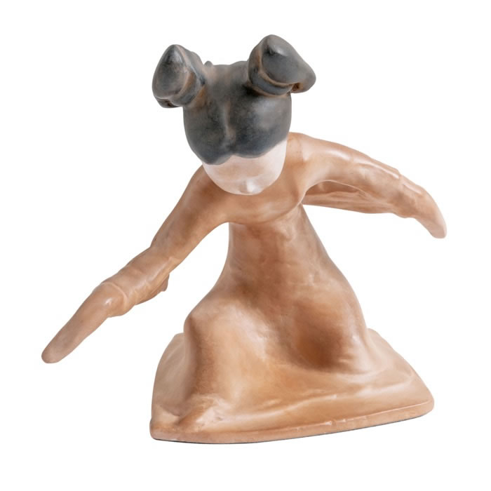 Right Chinese female dancer - Asian art - Reproduction d’une sculpture du Musée national des Arts asiatiques - Guimet, Paris