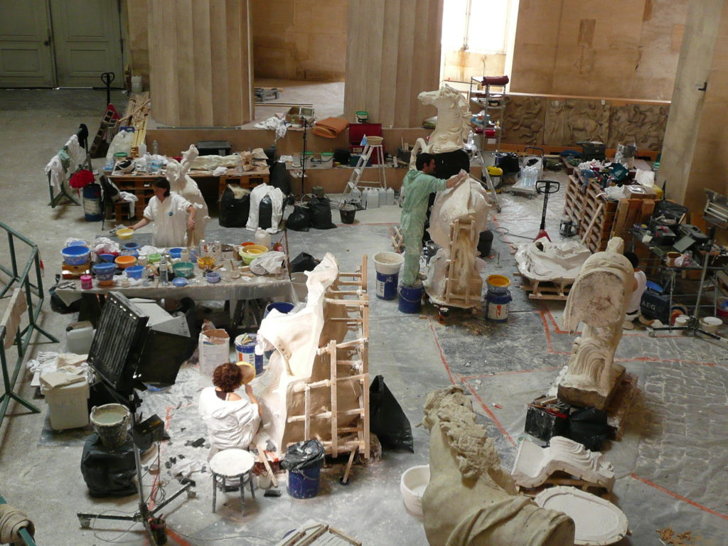 Chantier au château de Versailles